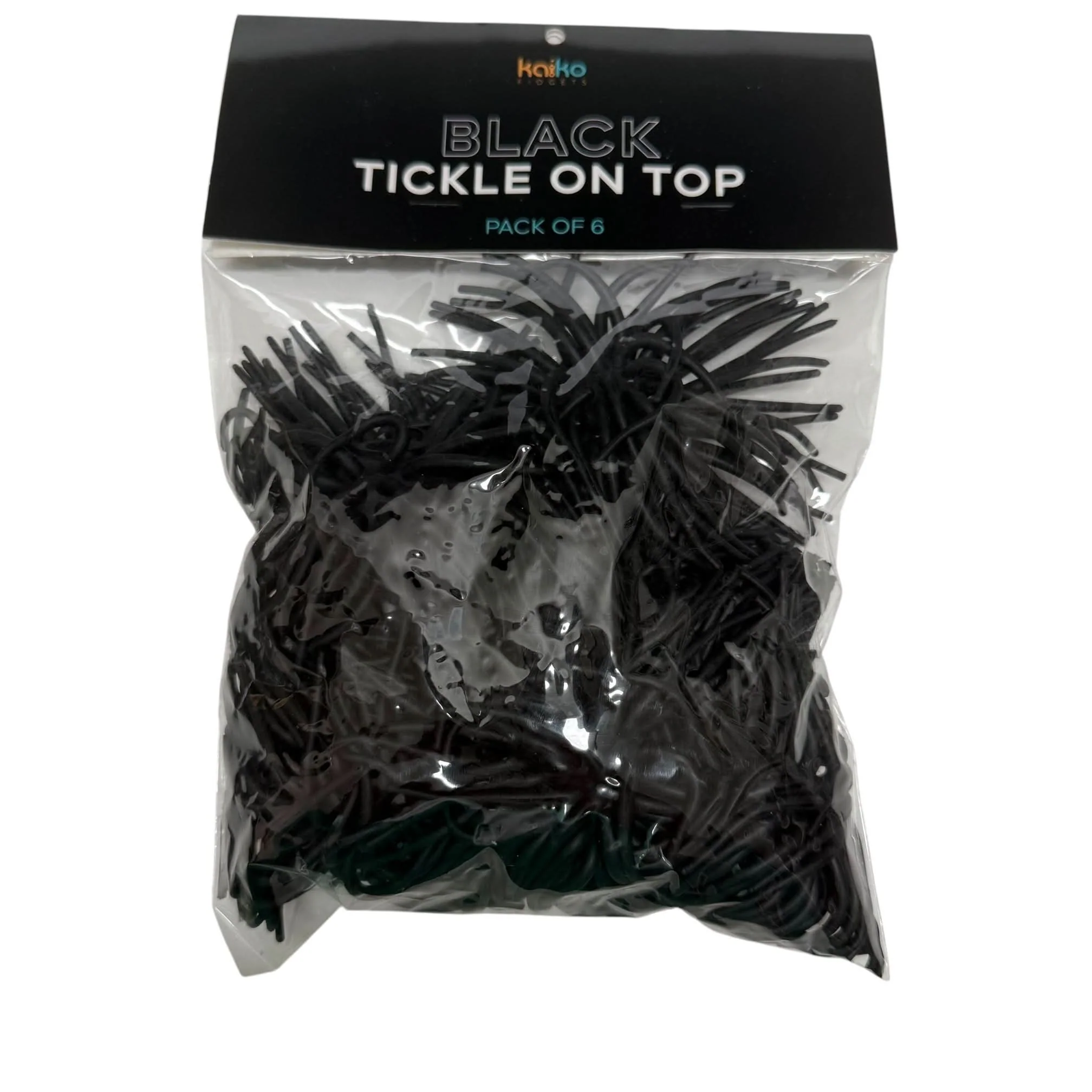 Tickle On Top : BLACK - Pack of 6 Sensory Squishy Toppers - Image 3
