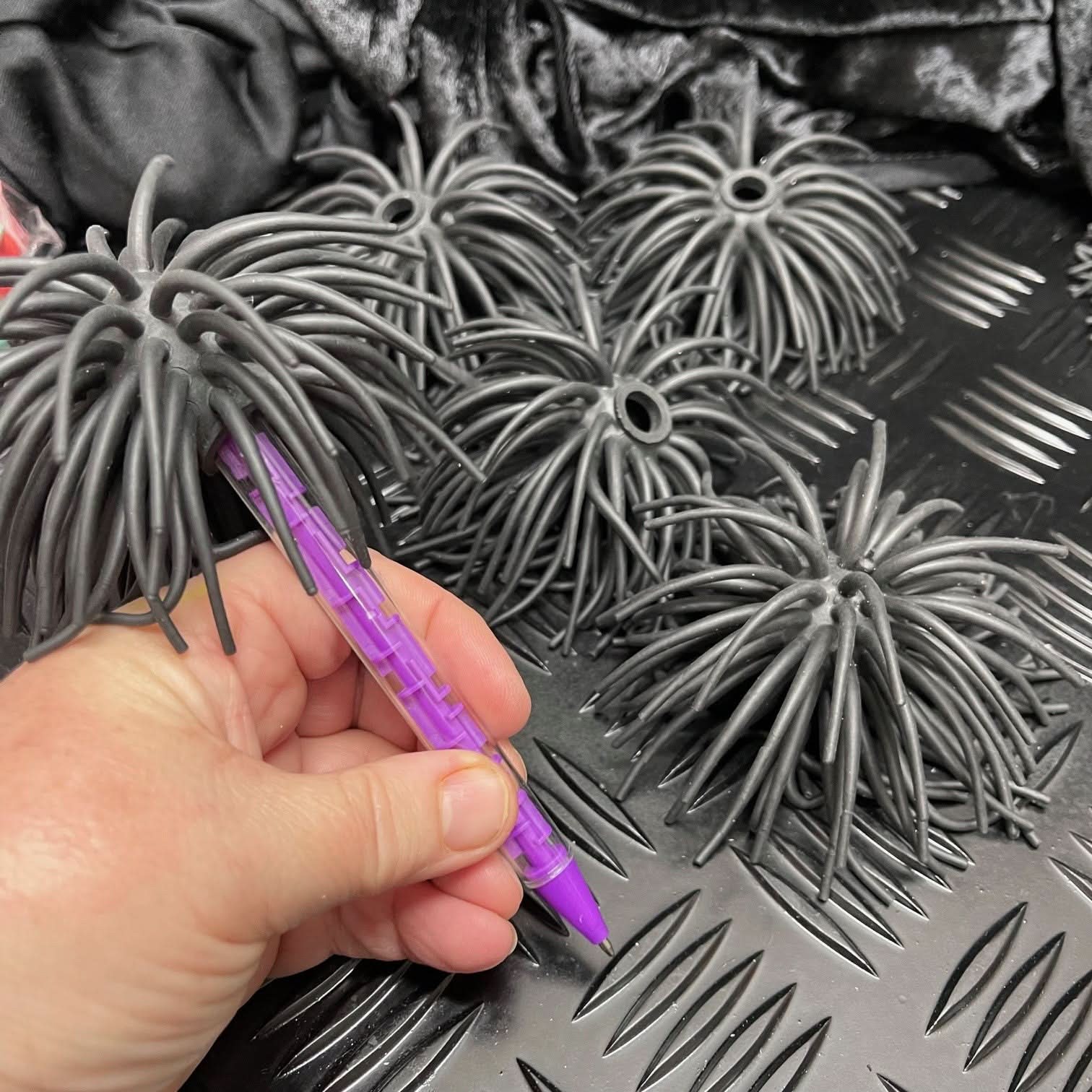 Tickle On Top : BLACK - Pack of 6 Sensory Squishy Toppers - Image 8