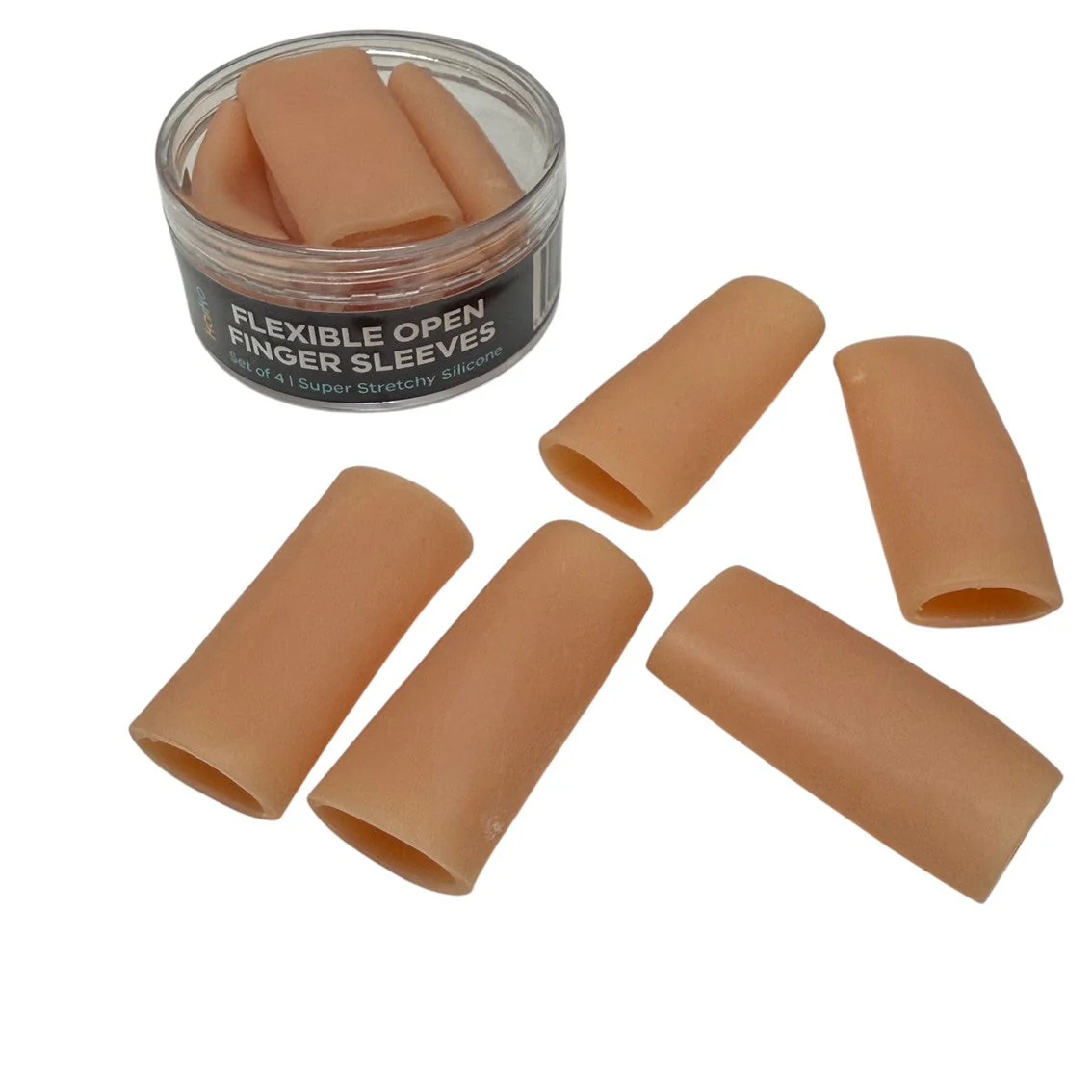 Flexible Open Finger Sleeves : Set of 5 – Finger Protectors & Picking Support - Image 3