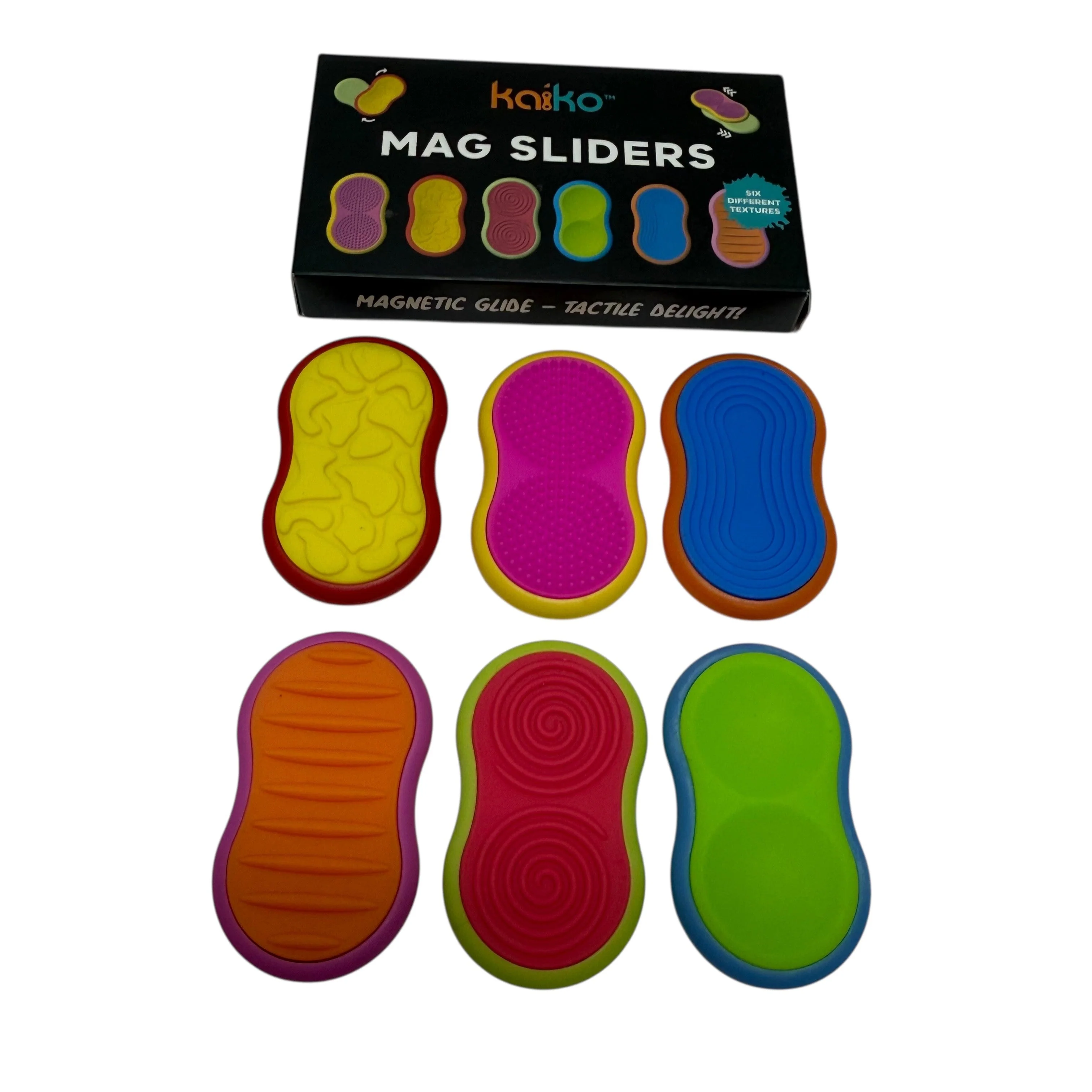 Mag Sliders - Six Interchangeable Magnetic Textured Pad Fidgets - Image 4