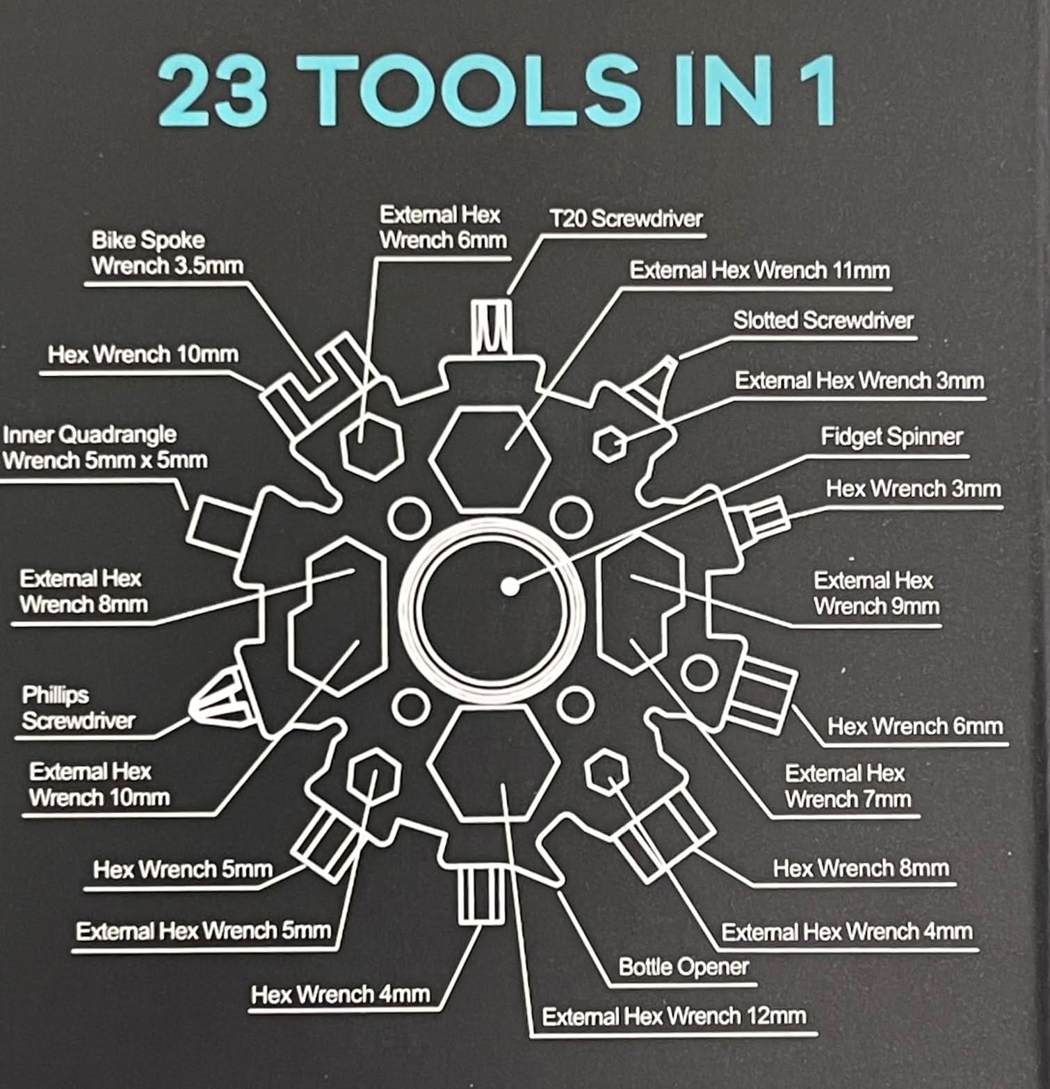 Multi Tool Oil Slick Spinner - 23 tools in 1 - Image 2
