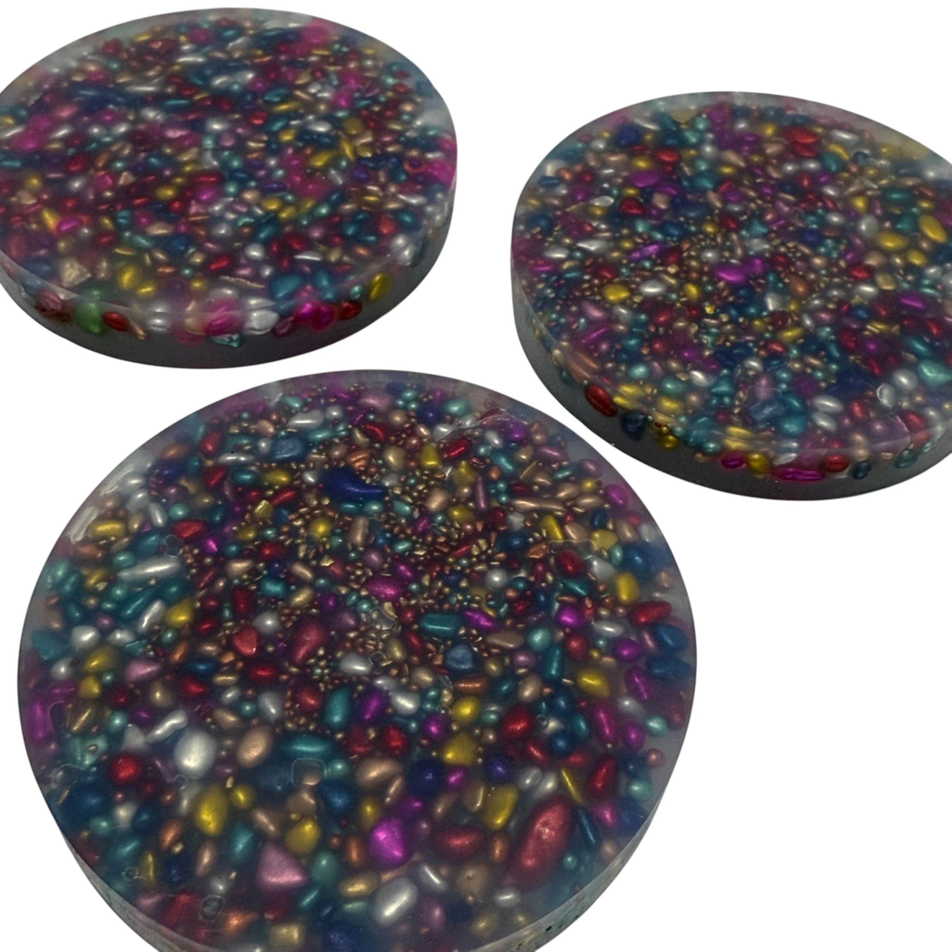 Pebble Pick ‘Em Stack - pack of 3 natural painted stone discs - Picking & Popping Support - Image 12