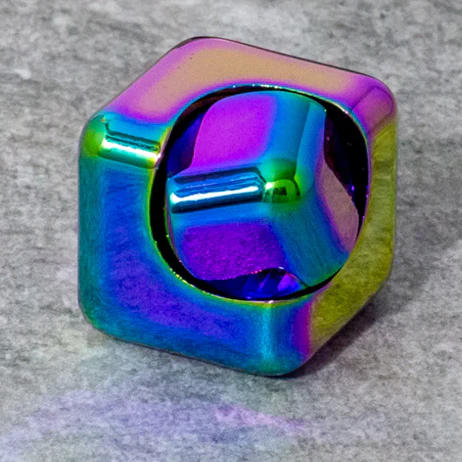 Oil Slick Square Spinning Cube - Image 16