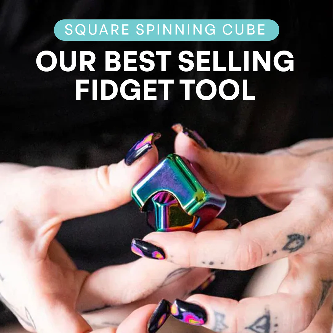 Oil Slick Square Spinning Cube - Image 3