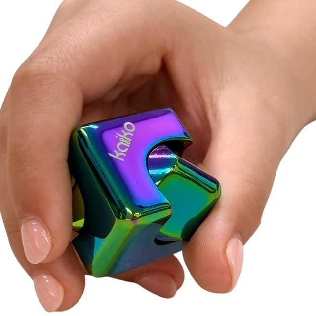 Oil Slick Square Spinning Cube - Image 5