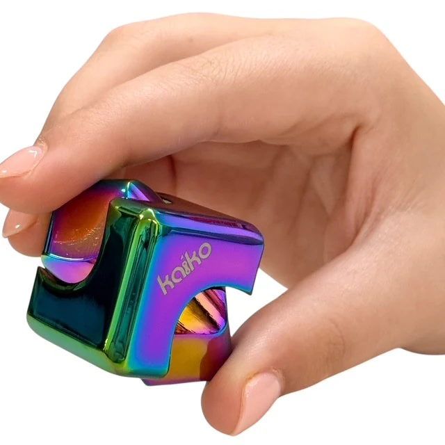Oil Slick Square Spinning Cube - Image 6