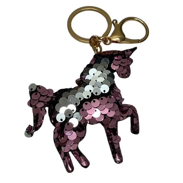 Pink Unicorn Sequin Sensory Keyring by Kaiko - Image 3