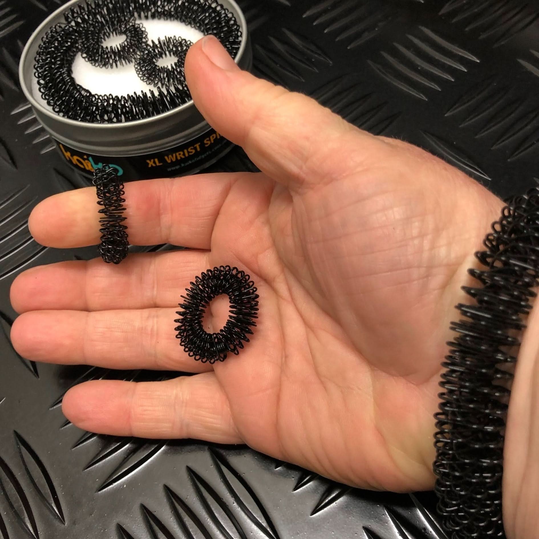 Wrist & Finger Spikey SET - BLACK - Image 15